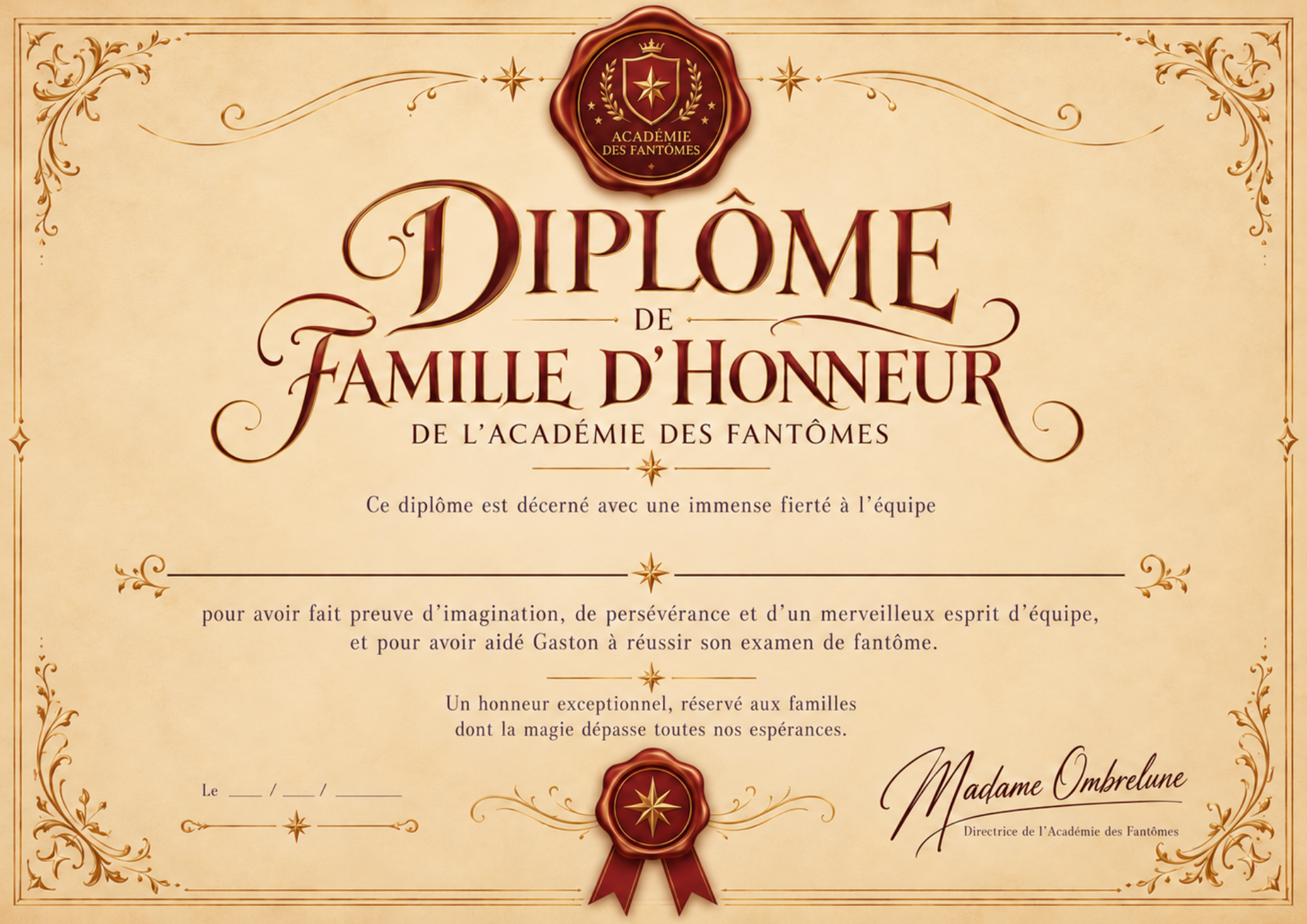 Un aperçu du diplôme souvenir de l’aventure